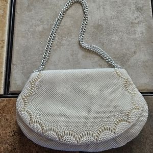 Vintage faux pearl beaded handbag